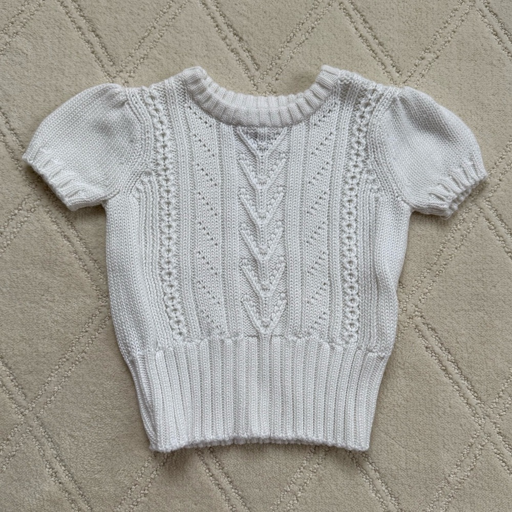 100% Cotton BabyGap Cable Knit Short Sleeve Sweater
